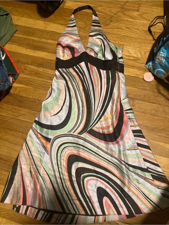 Laundry By Shelli Segal Dresses & Skirts - Laundry Shelli Segal 100% silk lining groovy funky midi halter dress